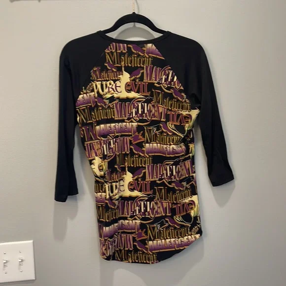 LuLaRoe Maleficent Disney Shirt Sz Small - Picture 5 of 6